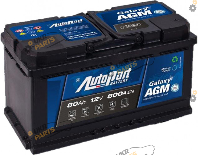 Автомобильный аккумулятор AutoPart Galaxy AGM 80 Ач (ARL080-AGM)