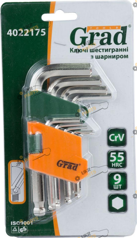 Набор шестигранников Grad 9 шт (4022175)