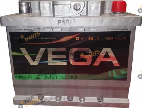 Автомобильный аккумулятор Vega Premium 480A R+ 50 Ач (6СТ-50АЗ)