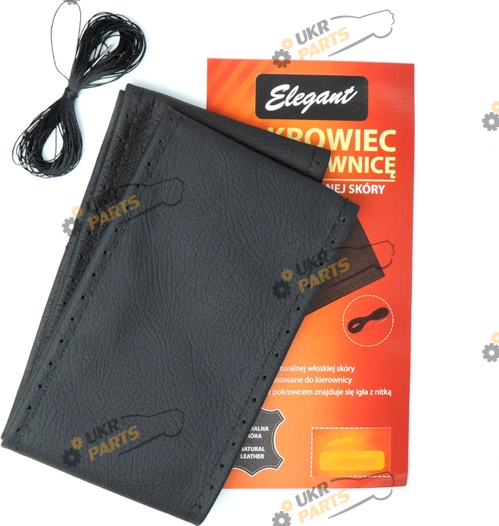 Оплетка руля Elegant L (39-41 см) черный (105 003)