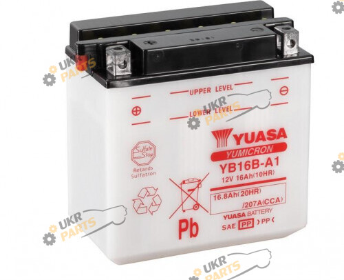 Мотоциклетный аккумулятор Yuasa МОТО YuMicron Battery 16.8 Ач (YB16B-A1)