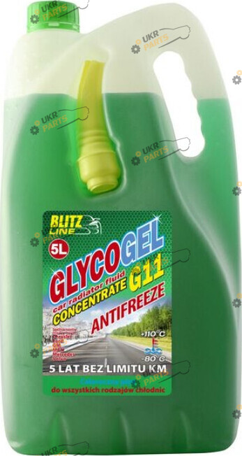 Концентрат антифриза Blitz Line Glycogel G11 зелёный 5 л (28876)