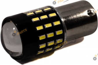 Лампочка AllLight T25 54 диода 3014 BA15S 12V с линзой + драйвер (00-00007235)