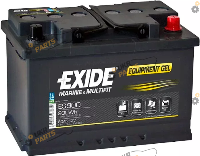 Автомобильный аккумулятор Exide EQUIPMENT GEL 80 Ач (ES900)