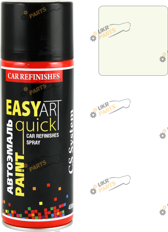 Аэрозольная краска CS System Easy Art Quick Paint Toyota 40 белый глянцевый 400 мл (Емаль автомобільна CS SYSTEM Easy Art Quick Paint Toyota 40 Біла глянцева аерозоль 400 мл)