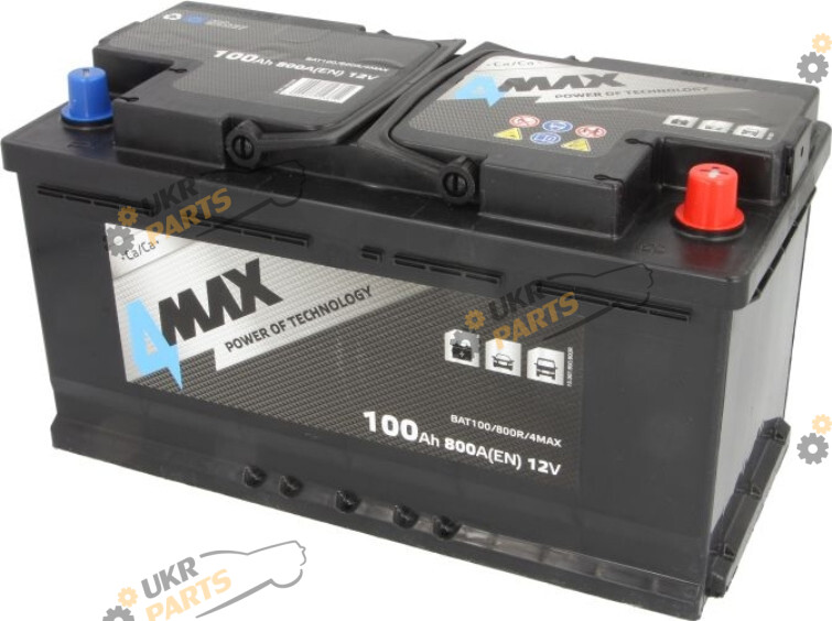 Автомобильный аккумулятор 4Max 100 Ач (BAT100/800L/JAP/4MAX)