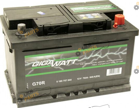 Автомобильный аккумулятор Gigawatt R+ 640 А 70 Ач (0185757044)