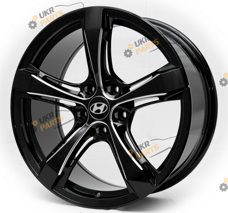 Литой диск Replica Hyundai KS09 Gloss Black+Milling Spoke R18