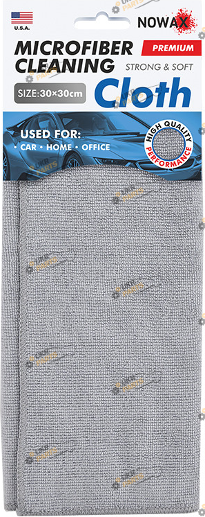 Микрофибровая салфетка универсальная NOWAX 30х30 мм серая (NX67331)