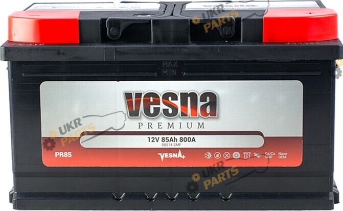 Автомобильный аккумулятор Vesna NEW!!!! Premium Euro(0) 85 Ач (415082)