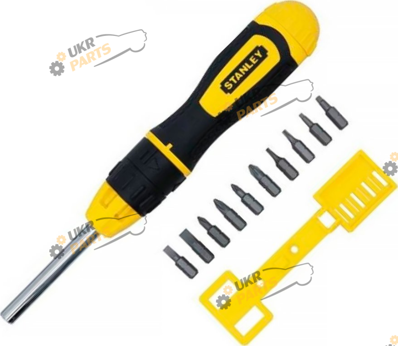 Отвертка реверсионная Stanley Multibit Stubby + 10 бит (0-68-010)