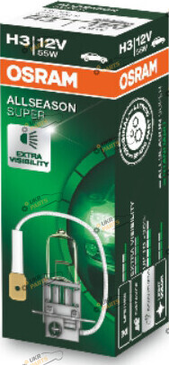 Галогеновая лампа Osram ALLSEASON SUPER H3 1 шт (4050300504490)