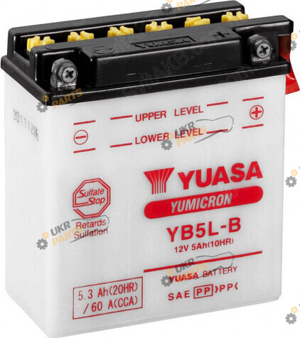 Мотоциклетный аккумулятор Yuasa МОТО YuMicron Battery 5.3 Ач (YB5L-B)