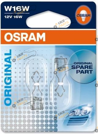 Лампочка габарита Osram Original W16W 2 шт (921-BLI2)
