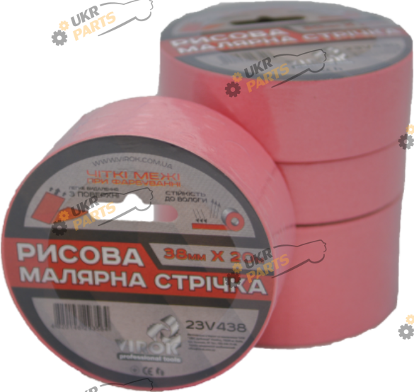 Малярная лента Virok розовая 20 м / 38 мм (23V438)