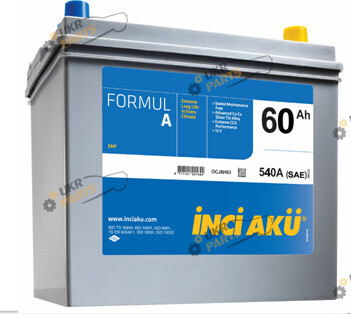 Автомобильный аккумулятор INCI AKU Asia 540 А (R+) 60 Ач (D23 060 054 010)