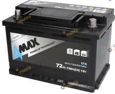Автомобильный аккумулятор 4Max 72 Ач (BAT72/720R/EFB/4MAX)