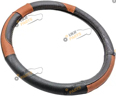 Чехол на руль Elegant M (37-39 см) черно-коричневый с перфорацией (105 696)