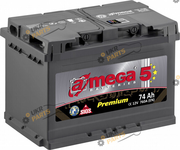 Автомобильный аккумулятор A-Mega Premium M5 74 Ач (AP-74-0)