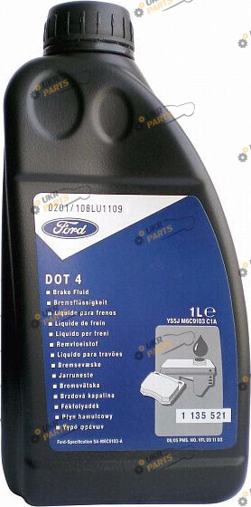 Тормозная жидкость Ford DOT 4 BRAKE FLUID 1 л (1 135 521)