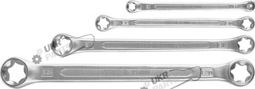Набор накидных ключей Yato Torx E6-E24, 4 шт (YT-0530)