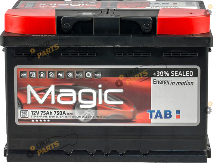 Автомобильный аккумулятор TAB Magic (0) Euro 75 Ач (189080S)