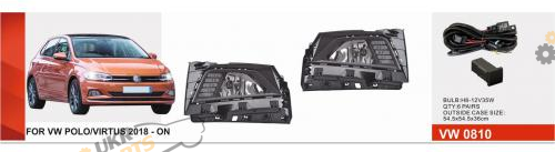 Фара противотуманная DLAA 6 Вт VW Polo 6 2017-21 (VW-0810 3в1)