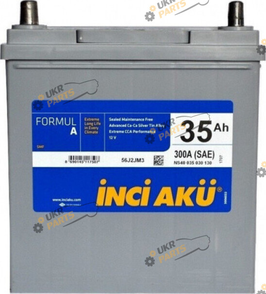 Автомобильный аккумулятор INCI AKU Asia 300 А (L+) 35 Ач (NS40 035 030 130)