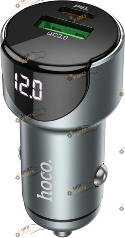 Зарядное устройство Hoco Z42 Light road Metal Gray USB/Type-C 3 А (6931474742551)