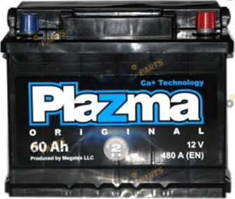 Автомобильный аккумулятор Plazma Original 6СТ-60 Euro 480 А 60 Ач (560 62 04)