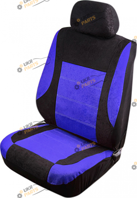 Чехлы для сидений Vitol Velur черно-синие (VSC-191056V-6 BK/BL NEW)