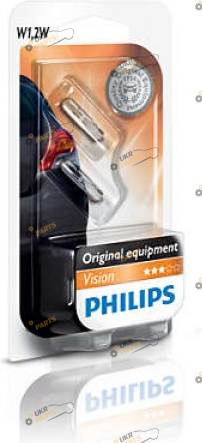 Лампочка Philips W1,2W 12V 1,2W W2X4,6d (12516B2)