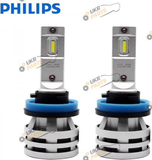 LED лампа Philips H11 24W 12-24V Ultinon Essential G2 6500K H11 24 Вт (11362UE2X2)