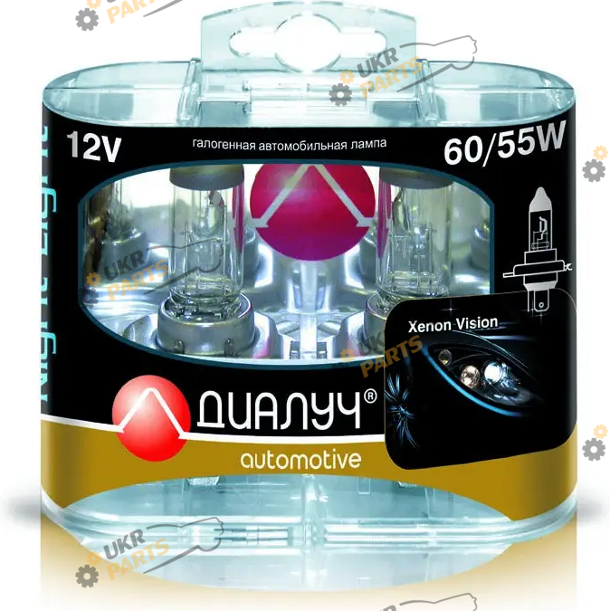 Галогеновая лампа Диалуч Night Light Xenon Vision 60/55W 12v H4 2 шт (12604 NLXV)