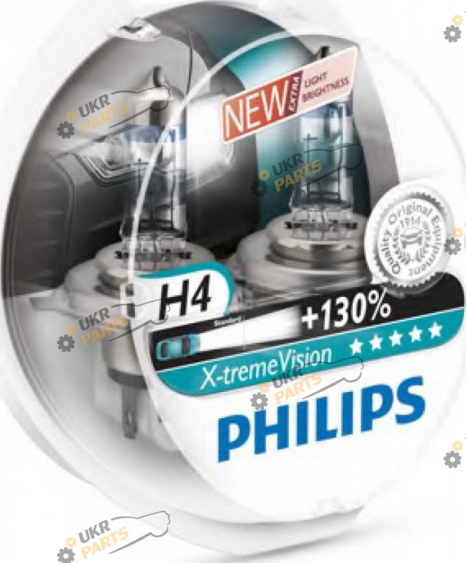 Галогеновая лампа Philips X-TremeVision+ H4 2 шт (22671)