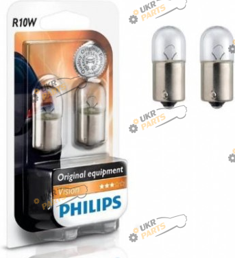 Лампочка Philips R10W 12V 10W BA15s 2pcs. blister (12814B2)
