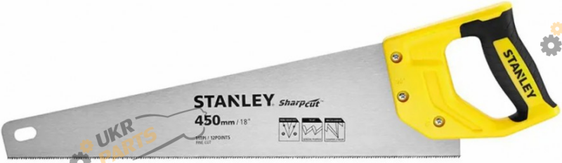 Ножовка по дереву Stanley Sharpcut, L=450 мм, 11 зуб./1