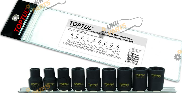 Набор торцевых головок Toptul квадрат 1/2