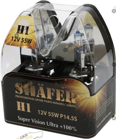 Галогеновая лампа Shafer Super Vision Ultra +100% P14.5S H1 2 шт (SL3001)