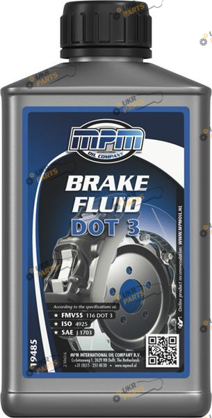 Тормозная жидкость MPM Oil DOT 3 BRAKE FLUID 0.5 л (19485)