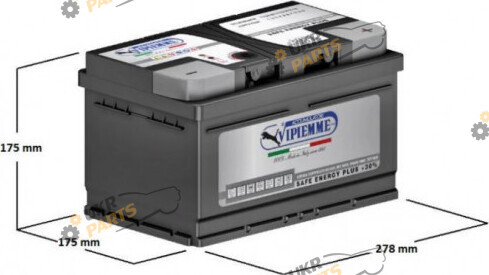 Автомобильный аккумулятор Vipiemme JR+ 640A 75 Ач (B086C)