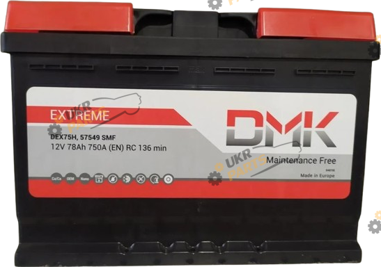 Автомобильный аккумулятор DMK Extreme 78 Ач (DEX75H)