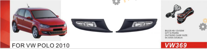 Фара противотуманная DLAA 35 Вт VW Polo 2010-14 (VW-369W)