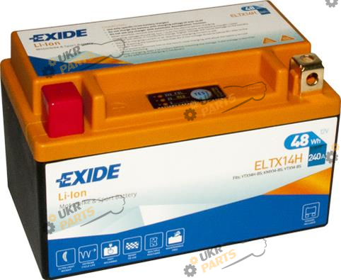 Мотоциклетный аккумулятор Exide 4 Ач (ELTX14H)
