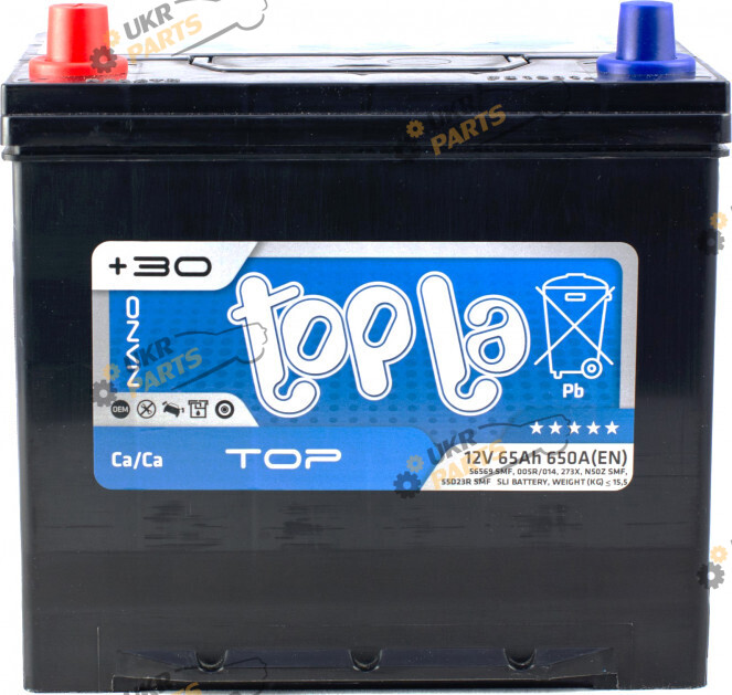 Автомобильный аккумулятор Topla 65Ah/12V Top/Energy Japan (1) 56569 65 Ач (118 765)