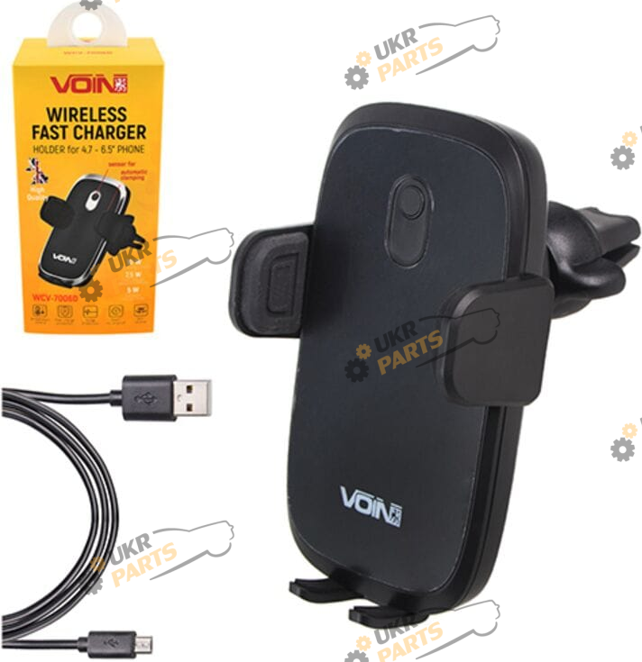Держатель-зарядное для телефона на дефлектор Voin WCV-7006D (49061)