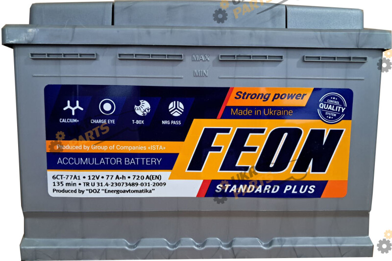 Автомобильный аккумулятор FEON 77 Ач (FS77L3R)