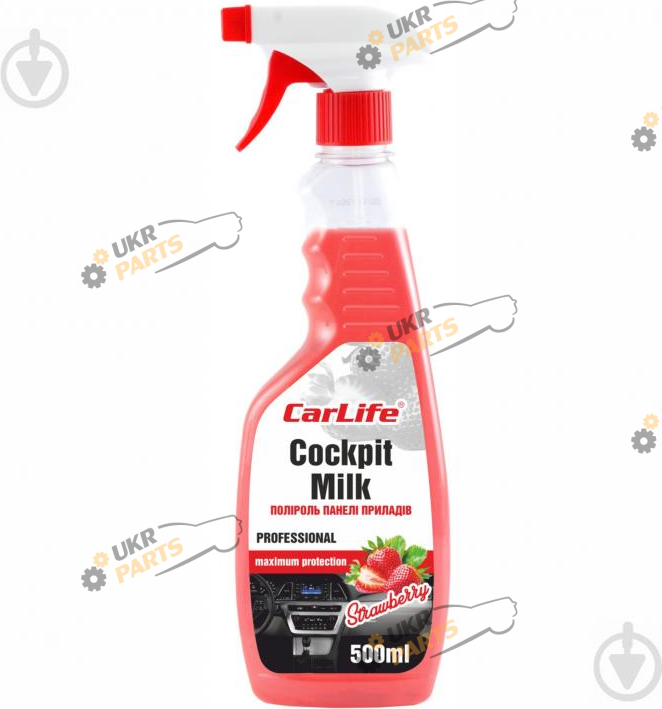 Полироль для торпеды Carlife Cockpit Milk Полуниця 0.5 л (CF541)