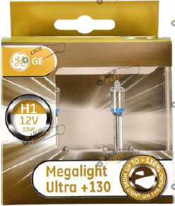 Галогеновая лампа GeneralElectric Megalight Ultra +130 H1 2 шт (50310XNU.2D)