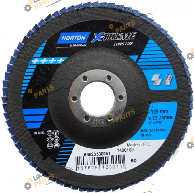 Шлифовальный круг лепестковый Norton VULCAN X-TREME, Ø= 125/22 мм, Р 60 (70V802)